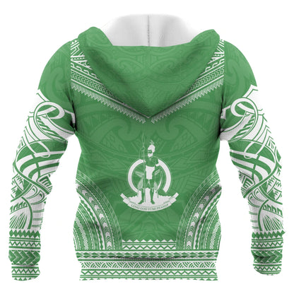 Vanuatu Polynesian Chief Custom Personalised Hoodie - Flag Version