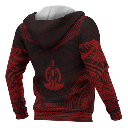 Vanuatu Polynesian Chief Custom Personalised Hoodie - Red Version