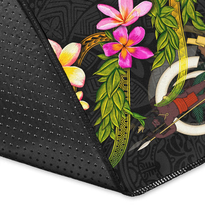 Vanuatu Polynesian Custom Personalised Area Rug - Plumeria Tribal