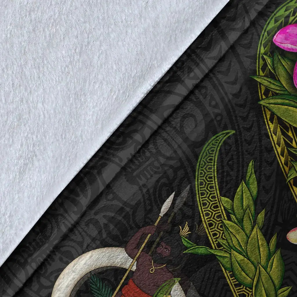 Vanuatu Polynesian Custom Personalised Blanket - Plumeria Tribal