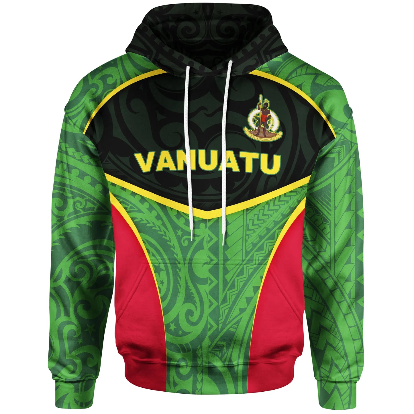 Vanuatu Polynesian Hoodie - Flag Sport Style