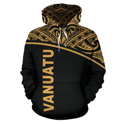 Vanuatu Polynesian Hoodie - Gold Curve