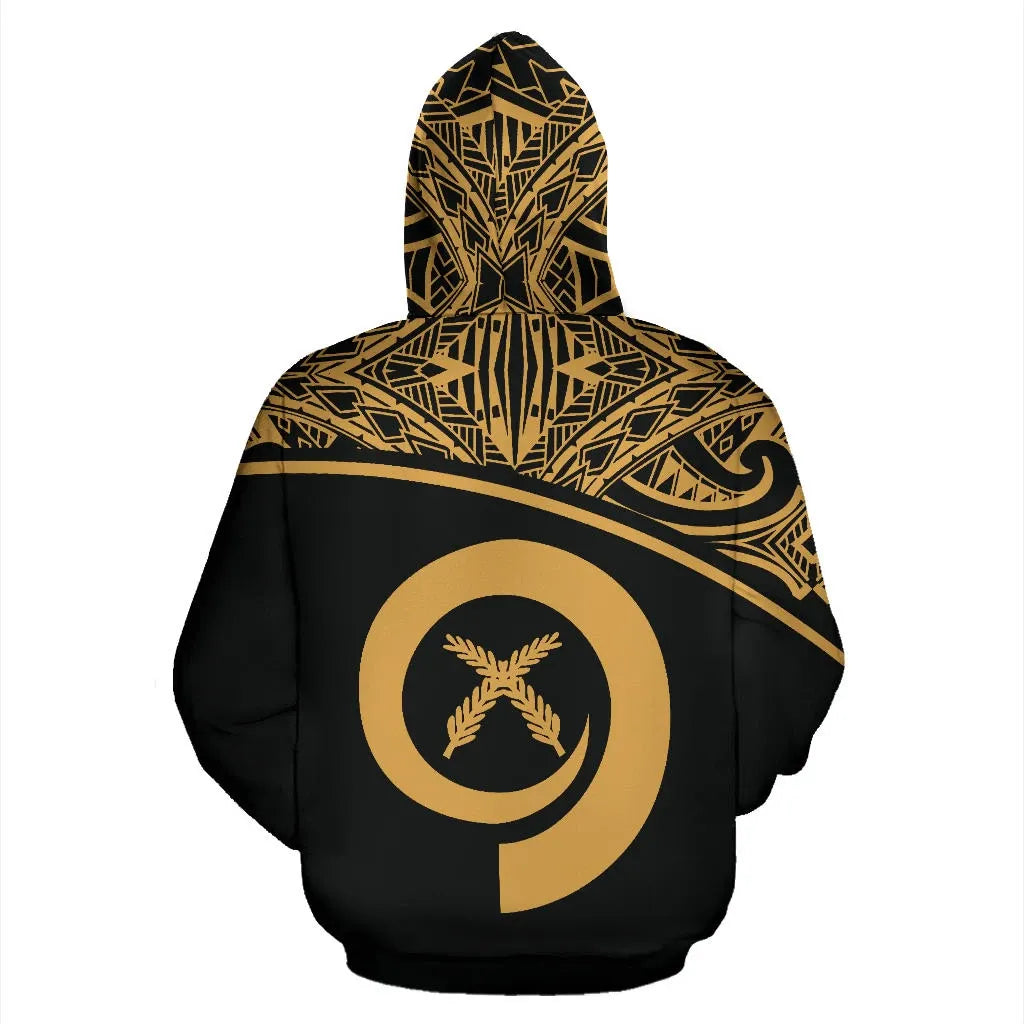 Vanuatu Polynesian Hoodie - Gold Curve