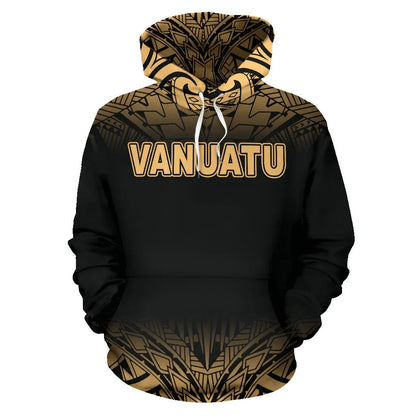 Vanuatu Polynesian Hoodie - Gold Fog