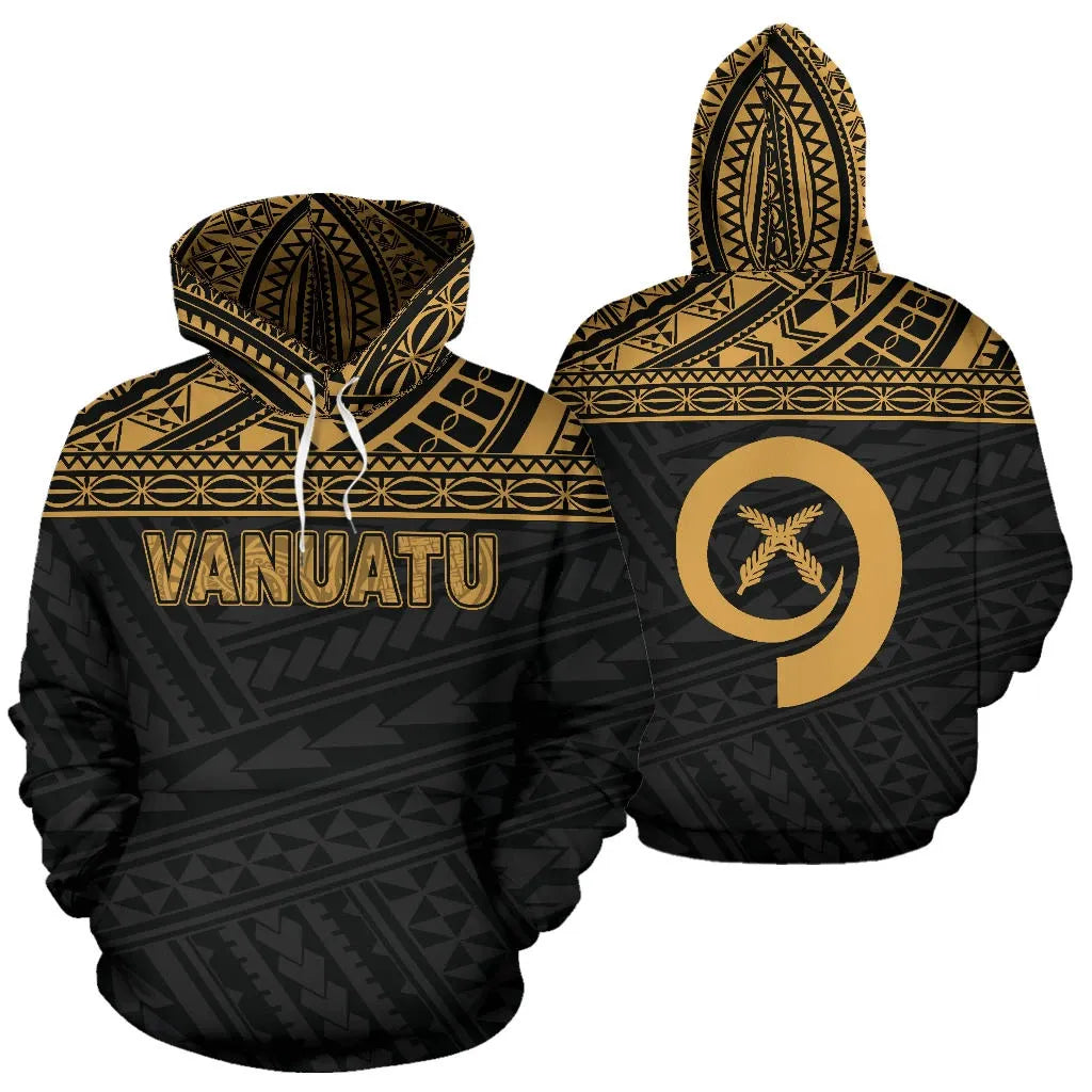 Vanuatu Polynesian Hoodie Gold