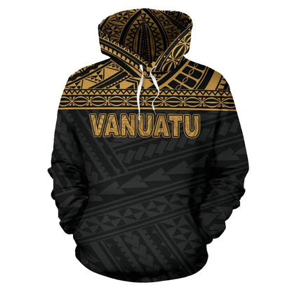 Vanuatu Polynesian Hoodie Gold