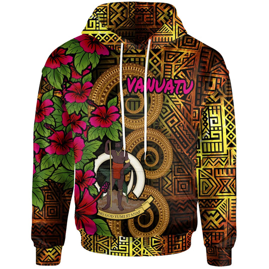 Vanuatu Polynesian Hoodie - Hibiscus Vintage