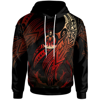 Vanuatu Polynesian Hoodie - Legend Red Version