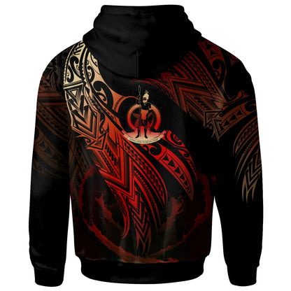 Vanuatu Polynesian Hoodie - Legend Red Version