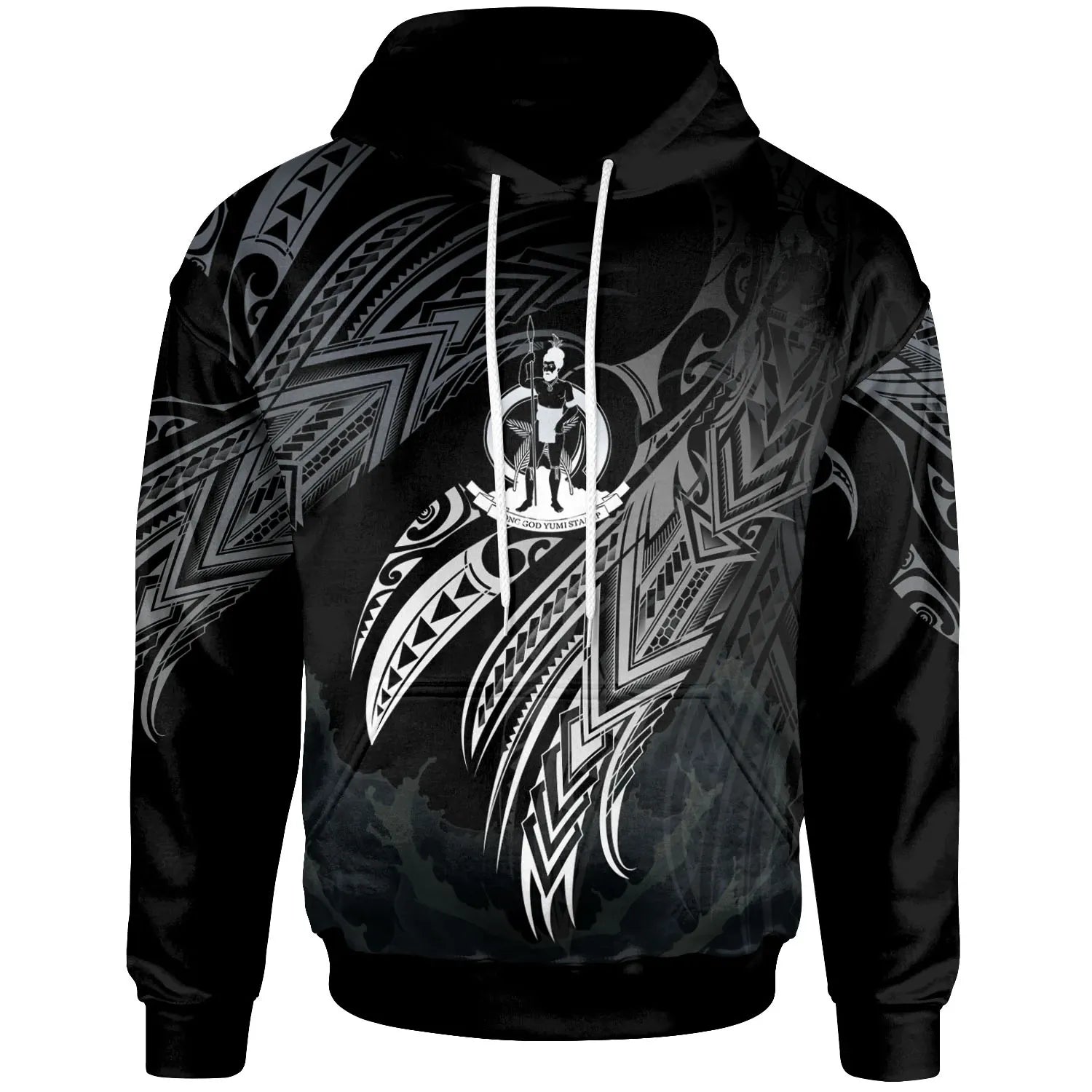 Vanuatu Polynesian Hoodie - Legend White  Version