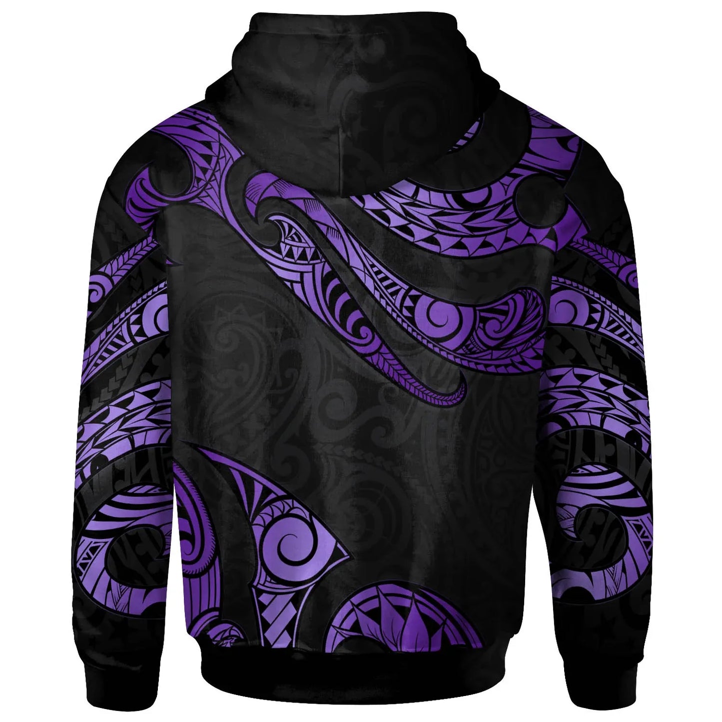 Vanuatu Polynesian Hoodie - Poly Tattoo Purple Version