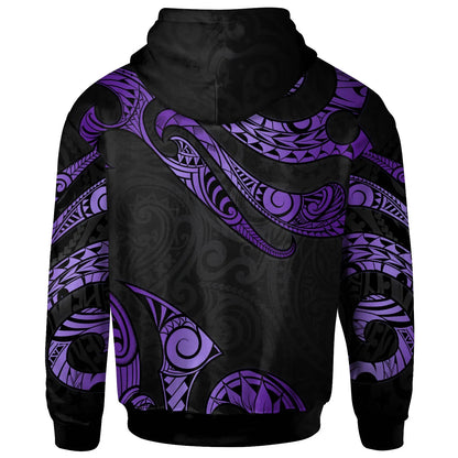 Vanuatu Polynesian Hoodie - Poly Tattoo Purple Version