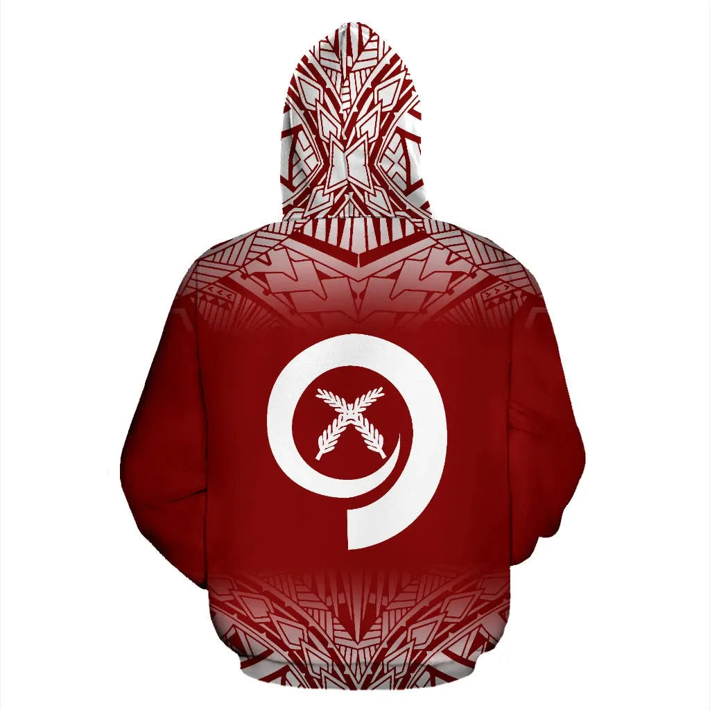 Vanuatu Polynesian Hoodie - Red Fog