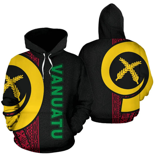 Vanuatu Polynesian Hoodie - Red Line