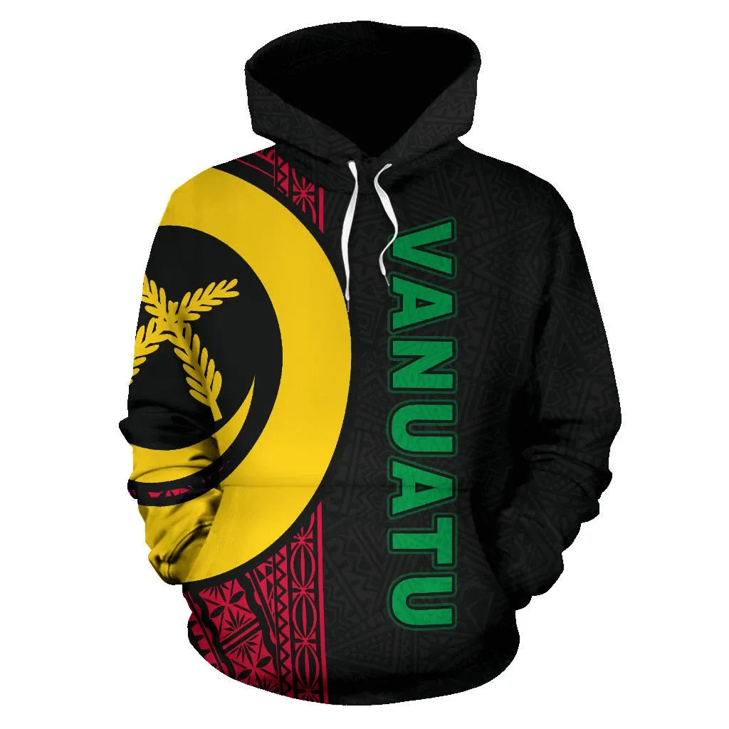 Vanuatu Polynesian Hoodie - Red Line