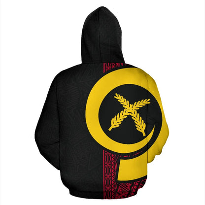 Vanuatu Polynesian Hoodie - Red Line