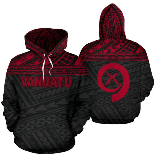 Vanuatu Polynesian Hoodie Red