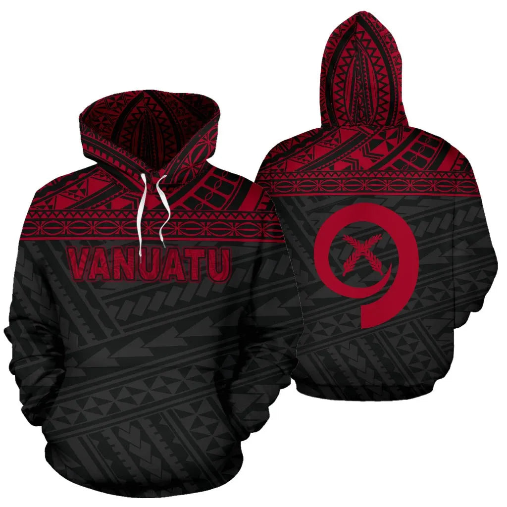 Vanuatu Polynesian Hoodie Red