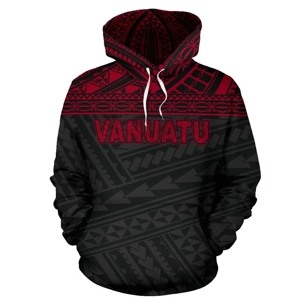 Vanuatu Polynesian Hoodie Red