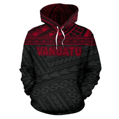 Vanuatu Polynesian Hoodie Red