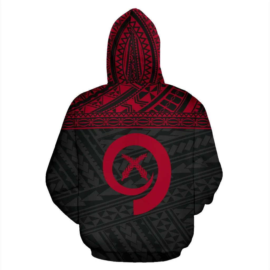 Vanuatu Polynesian Hoodie Red