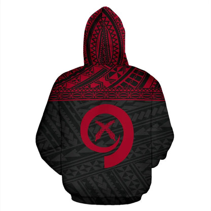 Vanuatu Polynesian Hoodie Red