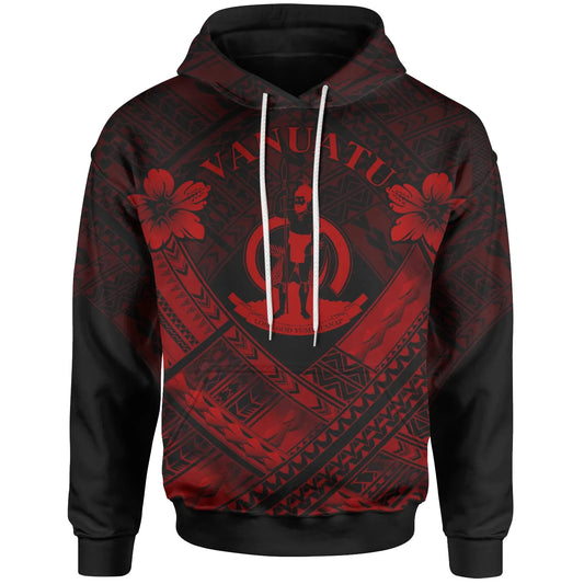 Vanuatu Polynesian Hoodie - Vanuatu Red Seal Camisole Hibiscus Style