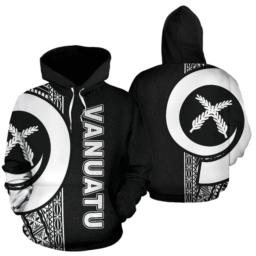 Vanuatu Polynesian Hoodie - White Line