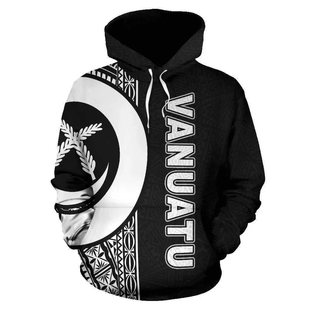 Vanuatu Polynesian Hoodie - White Line