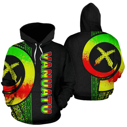 Vanuatu Polynesian Hoodie - White Line