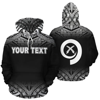 Vanuatu Polynesian Personalised Custom Hoodie - Black Fog