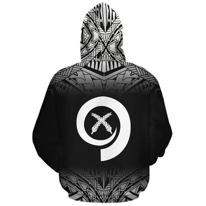 Vanuatu Polynesian Personalised Custom Hoodie - Black Fog