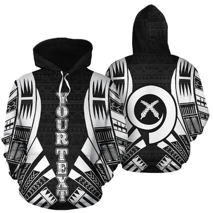 Vanuatu Polynesian Personalised Custom Hoodie - Black Tattoo