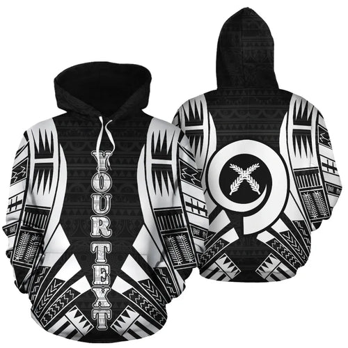 Vanuatu Polynesian Personalised Custom Hoodie - Black Tattoo