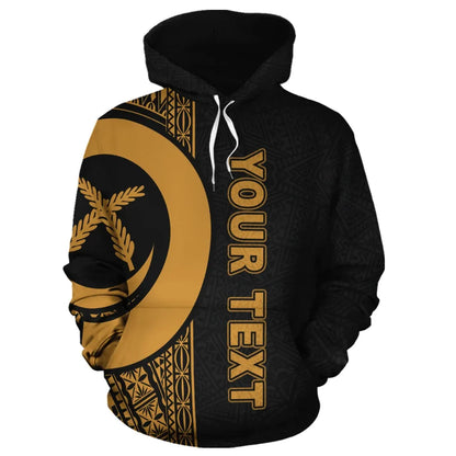 Vanuatu Polynesian Personalised Custom Hoodie - Gold Line