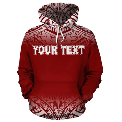 Vanuatu Polynesian Personalised Custom Hoodie - Red Fog