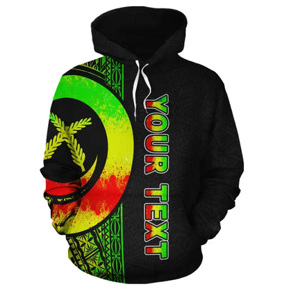 Vanuatu Polynesian Personalised Custom Hoodie - Reggae Line