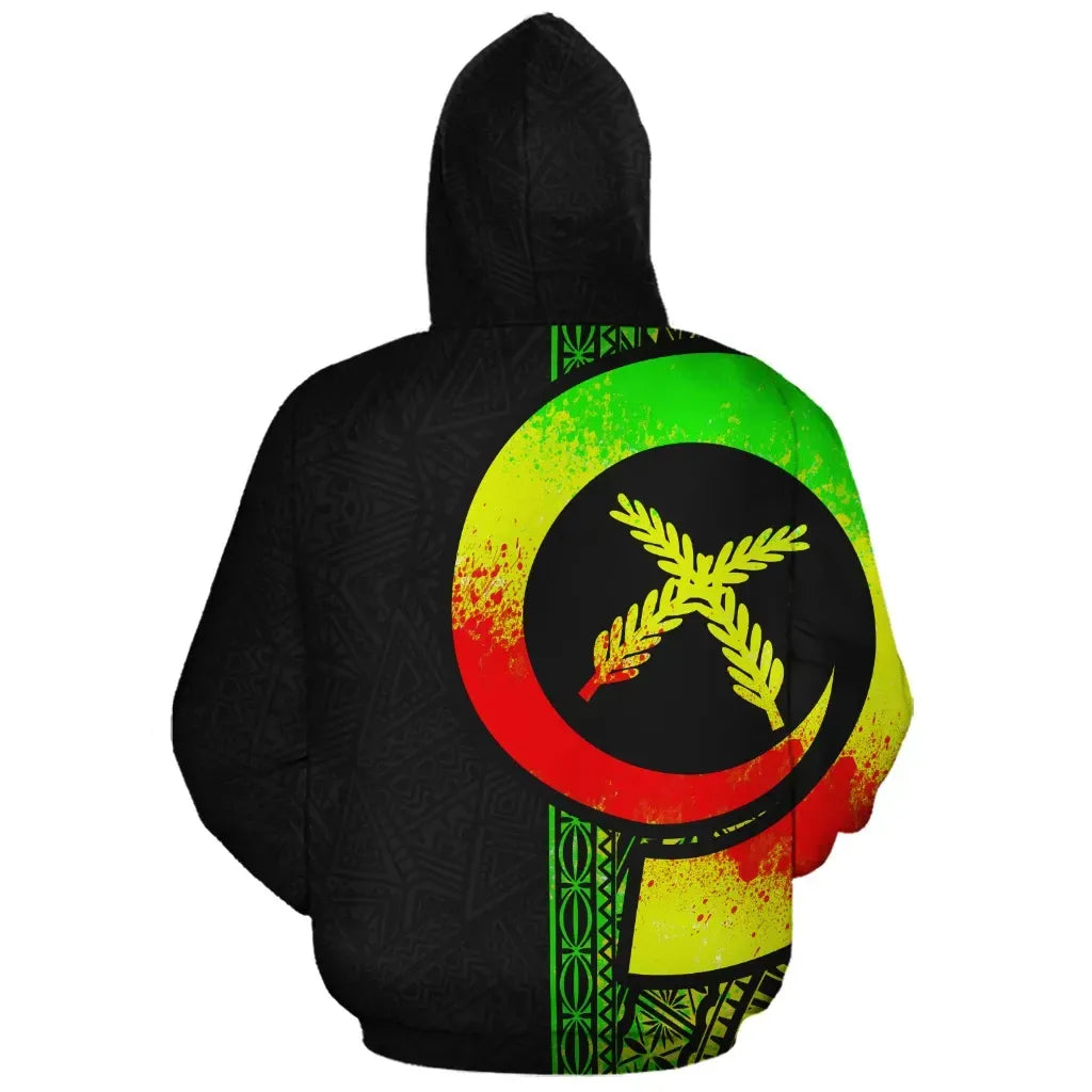 Vanuatu Polynesian Personalised Custom Hoodie - Reggae Line