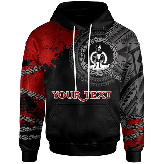 Vanuatu Polynesian Personalised Hoodie - Polynesian Chain Style