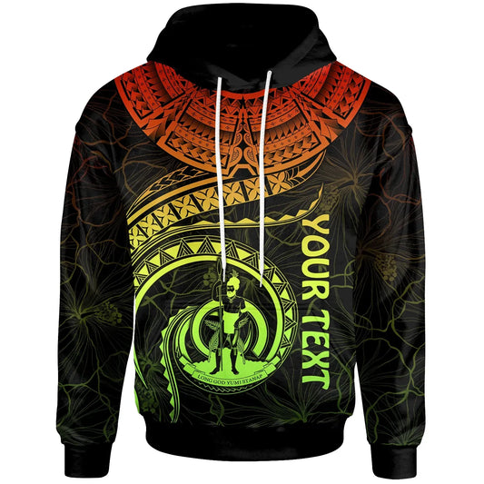 Vanuatu Polynesian Personalised Hoodie - Vanuatu Waves (Reggae)