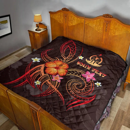 Vanuatu Polynesian Personalised Premium Quilt - Legend of Vanuatu (Red)