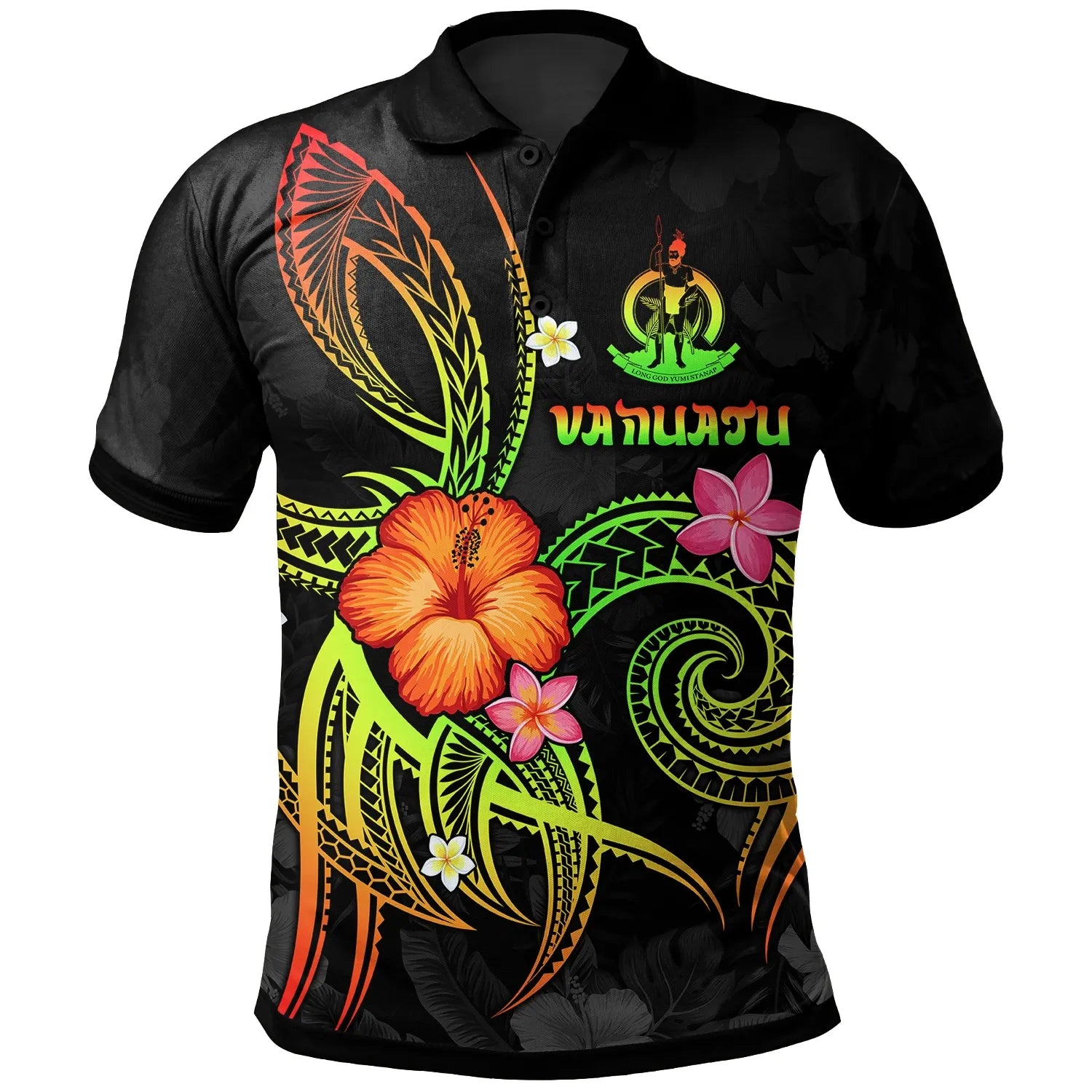 Vanuatu Polynesian Polo Shirt - Legend of Vanuatu (Reggae)