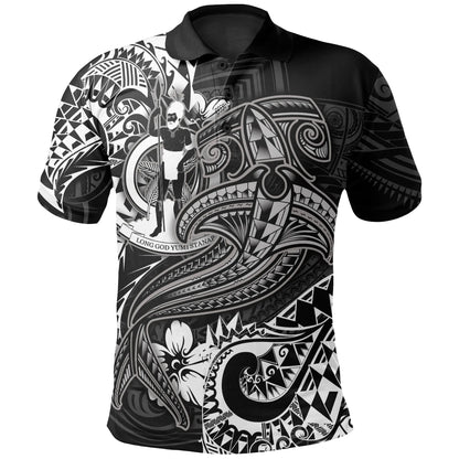 Vanuatu Polynesian Polo Shirt  -White Shark Polynesian Tattoo