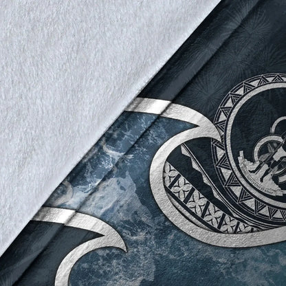 Vanuatu Polynesian Premium Blanket - Ocean Style
