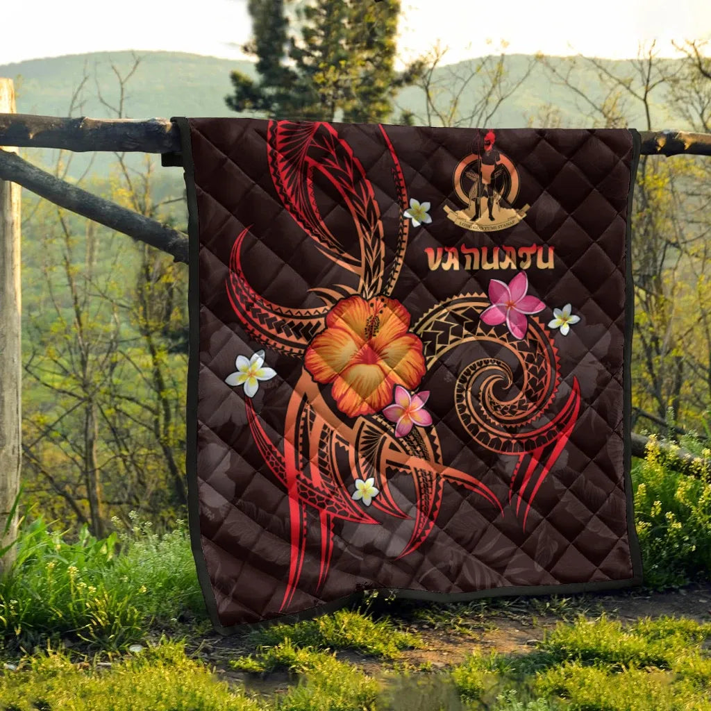 Vanuatu Polynesian Premium Quilt - Legend of Vanuatu (Red)