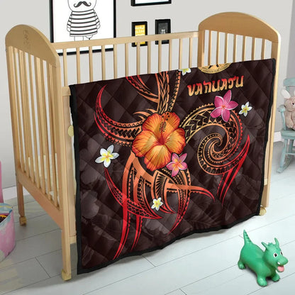 Vanuatu Polynesian Premium Quilt - Legend of Vanuatu (Red)
