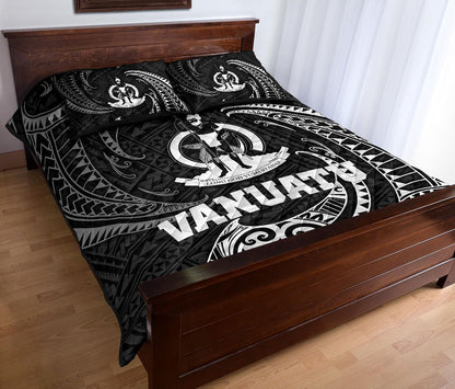 Vanuatu Polynesian Quilt Bed Set - White Tribal Wave