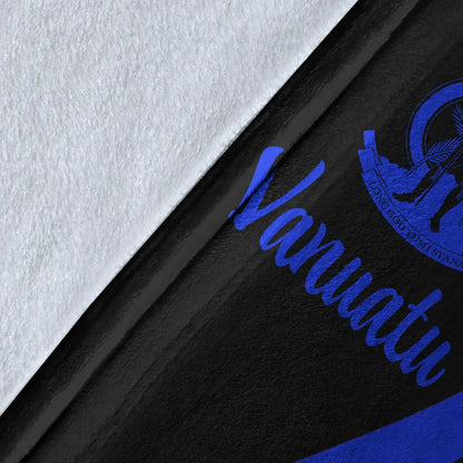 Vanuatu Premium Blanket - Blue Polynesian Tentacle Tribal Pattern