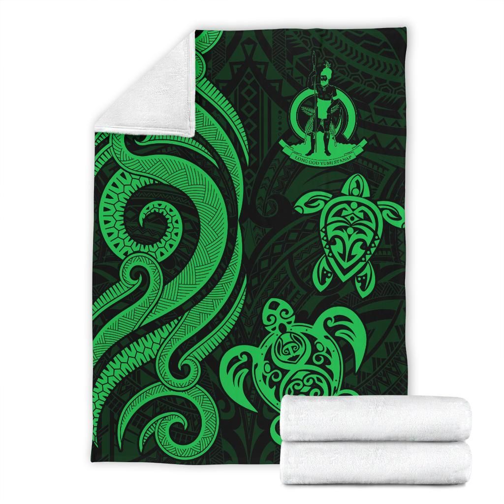 Vanuatu Premium Blanket - Green Tentacle Turtle
