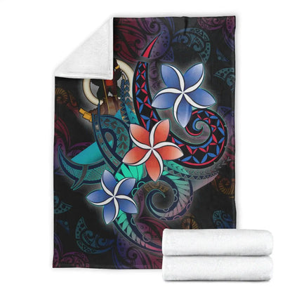 Vanuatu Premium Blanket - Plumeria Flowers Style